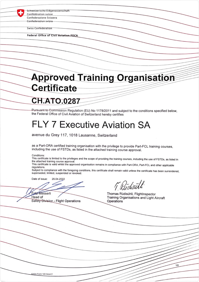 Certificat d’organisme de formation approuvé