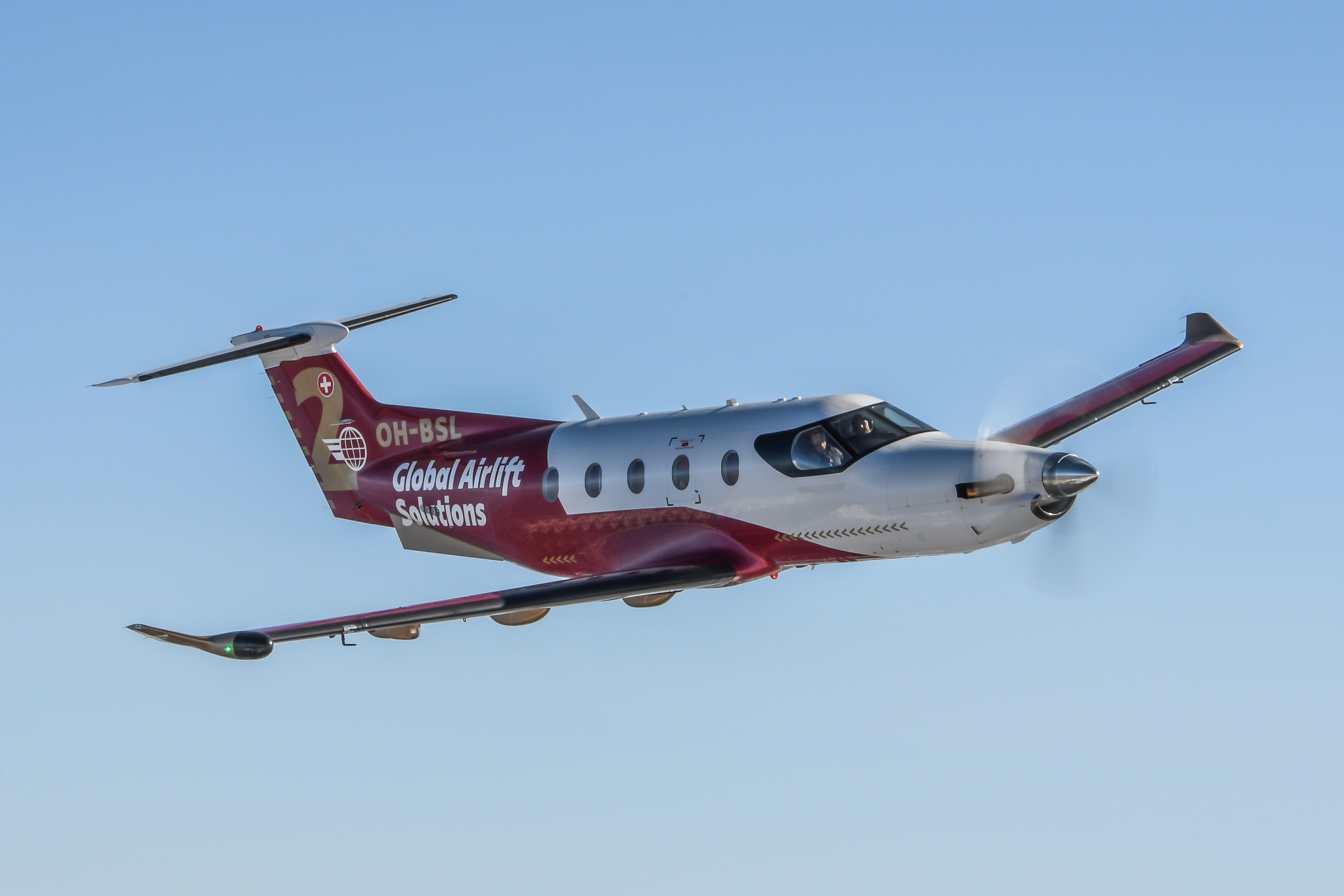 Pilatus PC-12 en vol