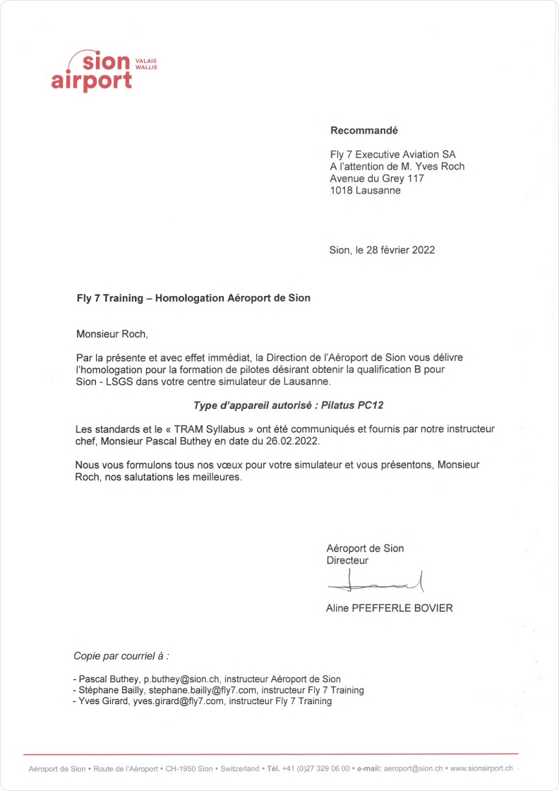certificat d'approbation de formation LSGS
